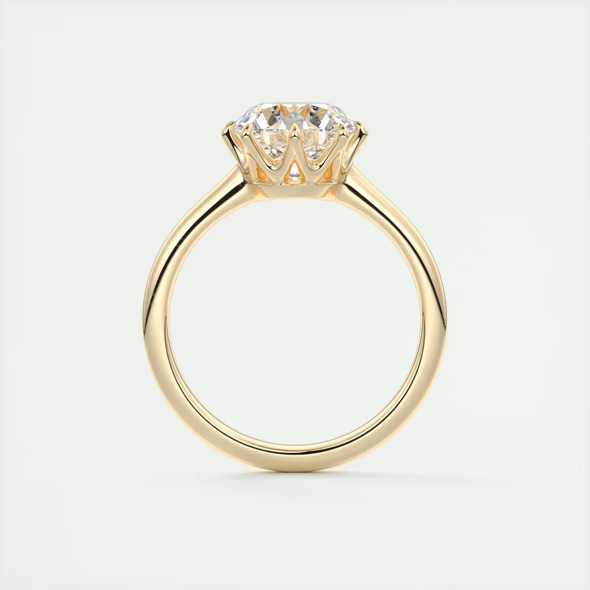 2 Carat Round Vintage Modern Solitaire