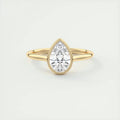 2 Carat Pear Solitaire Textured Bezel