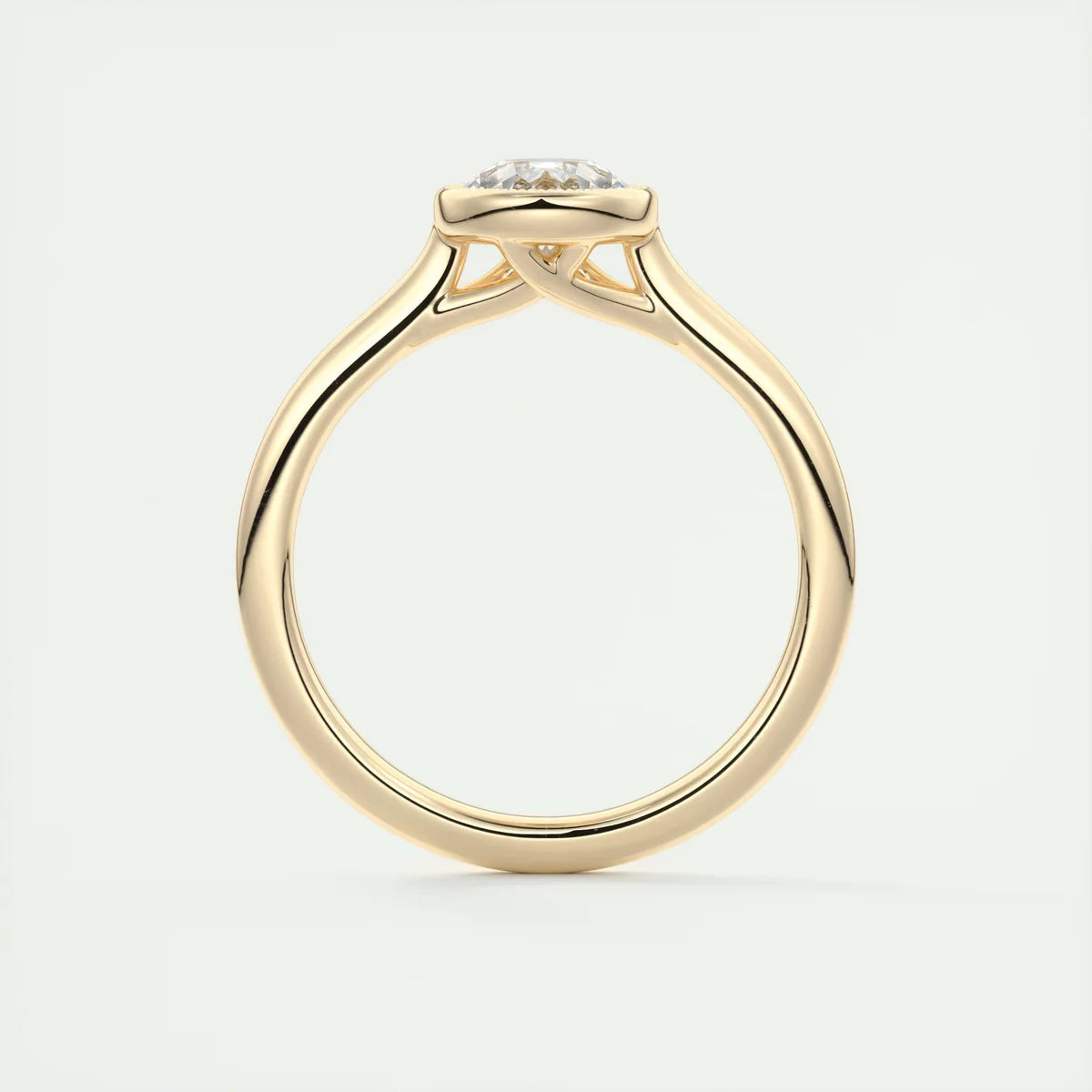 2 Carat Pear Solitaire Textured Bezel