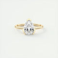 2 Carat Pear Solitaire Partial Bezel
