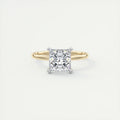 2 Carat Princess Gold Solitaire with Platinum Prongs