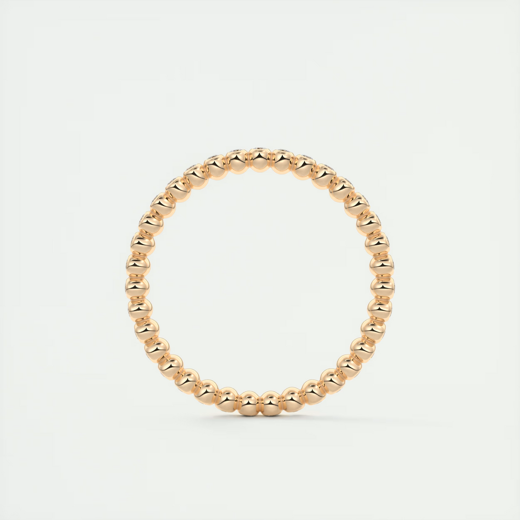 Bezel Set Beaded Eternity Band (0.25 TCW)