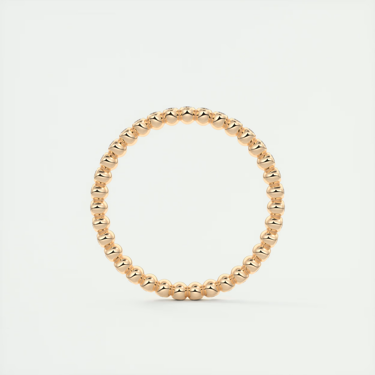Bezel Set Beaded Eternity Band (0.25 TCW)