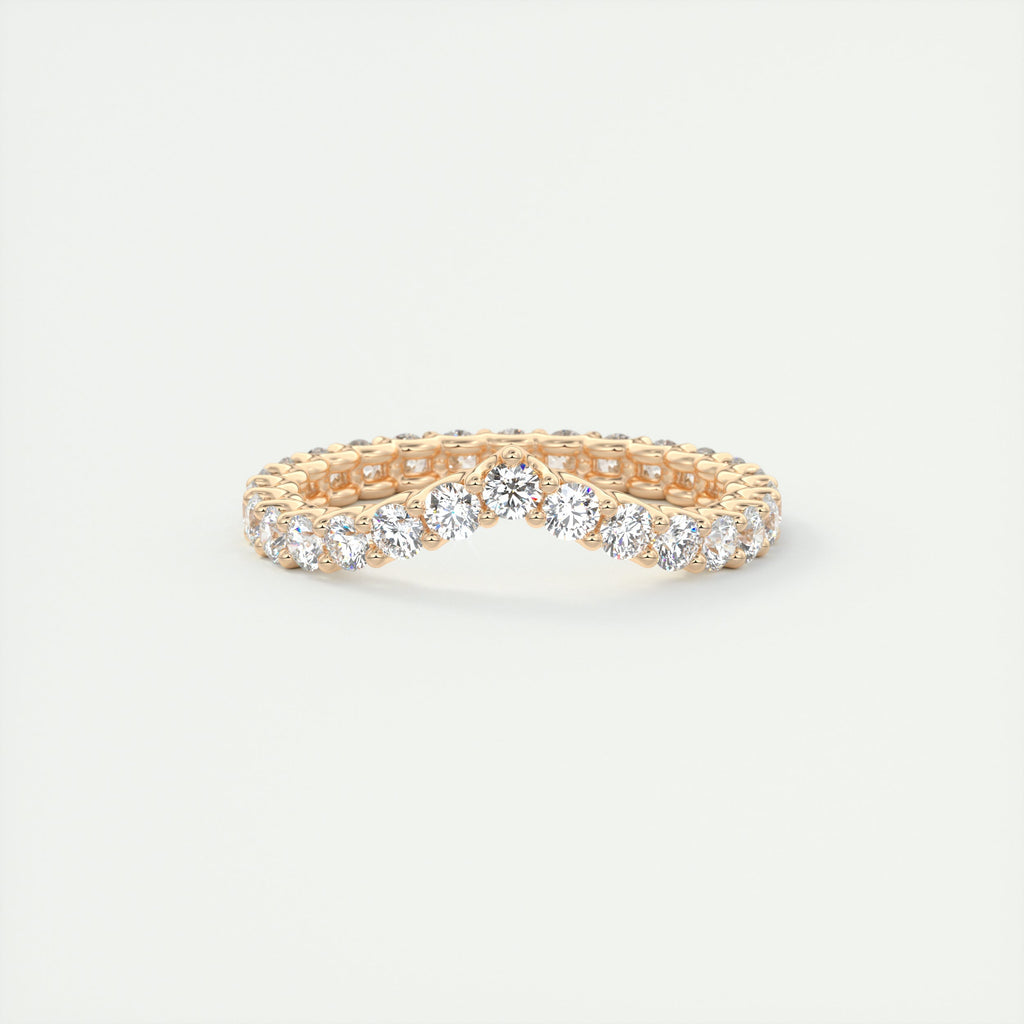 2.2mm Peaked Scallop Eternity Band (1.10 TCW)