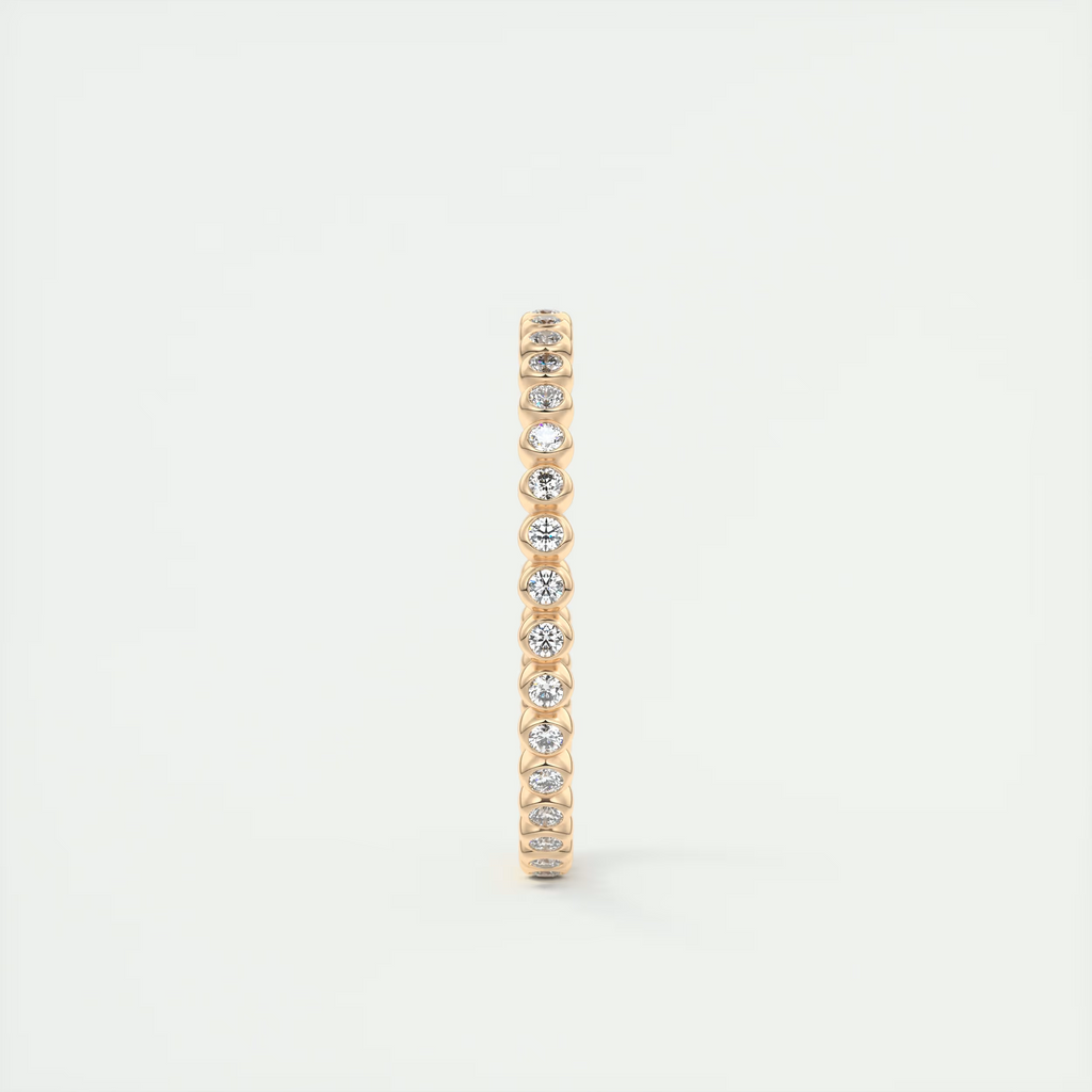 Bezel Set Beaded Eternity Band (0.25 TCW)