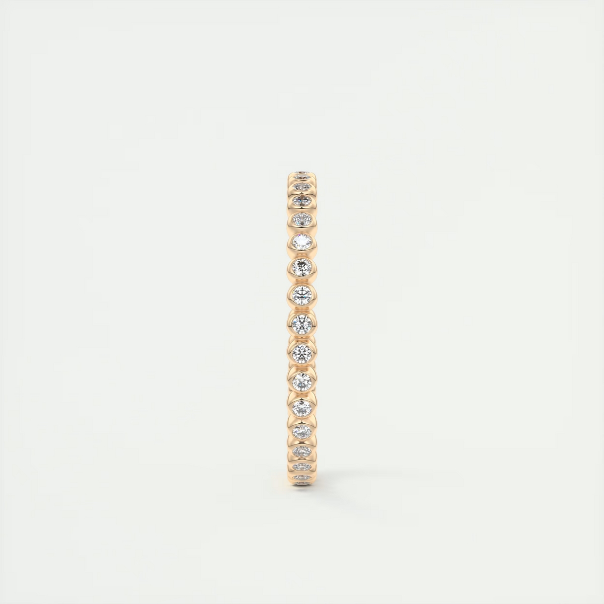 Bezel Set Beaded Eternity Band (0.25 TCW)