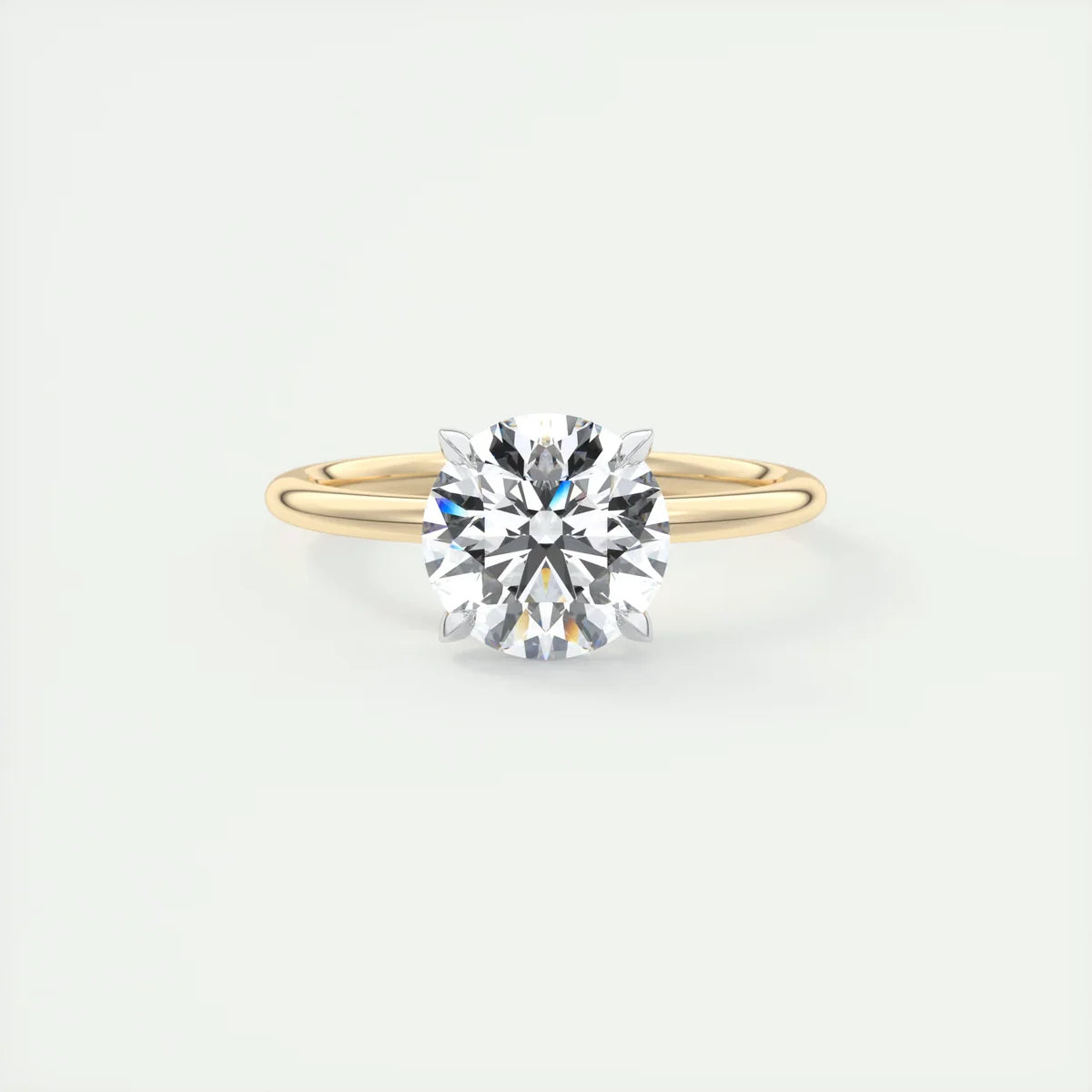 2 Carat Round – The Four Prong Solitaire