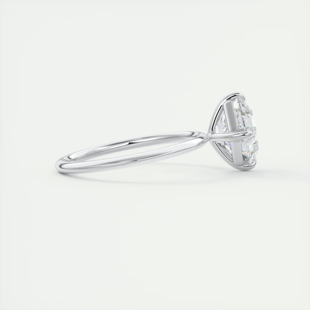 Royal 2 Carat Asscher Cut Solitaire Diamond Ring