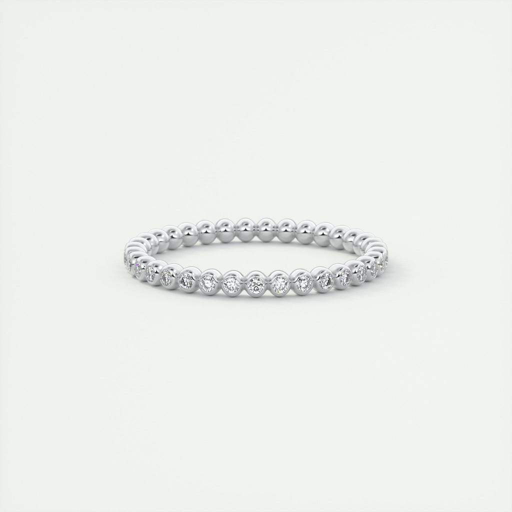 Bezel Set Beaded Eternity Band (0.25 TCW)