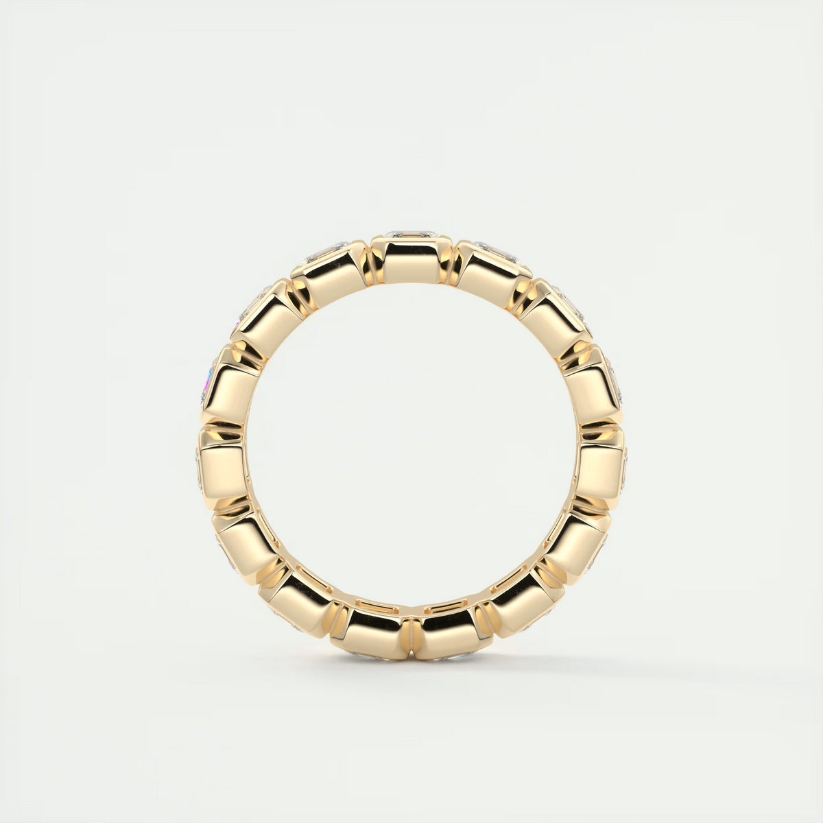 Asscher Bezel Eternity Band (2.25 TCW)