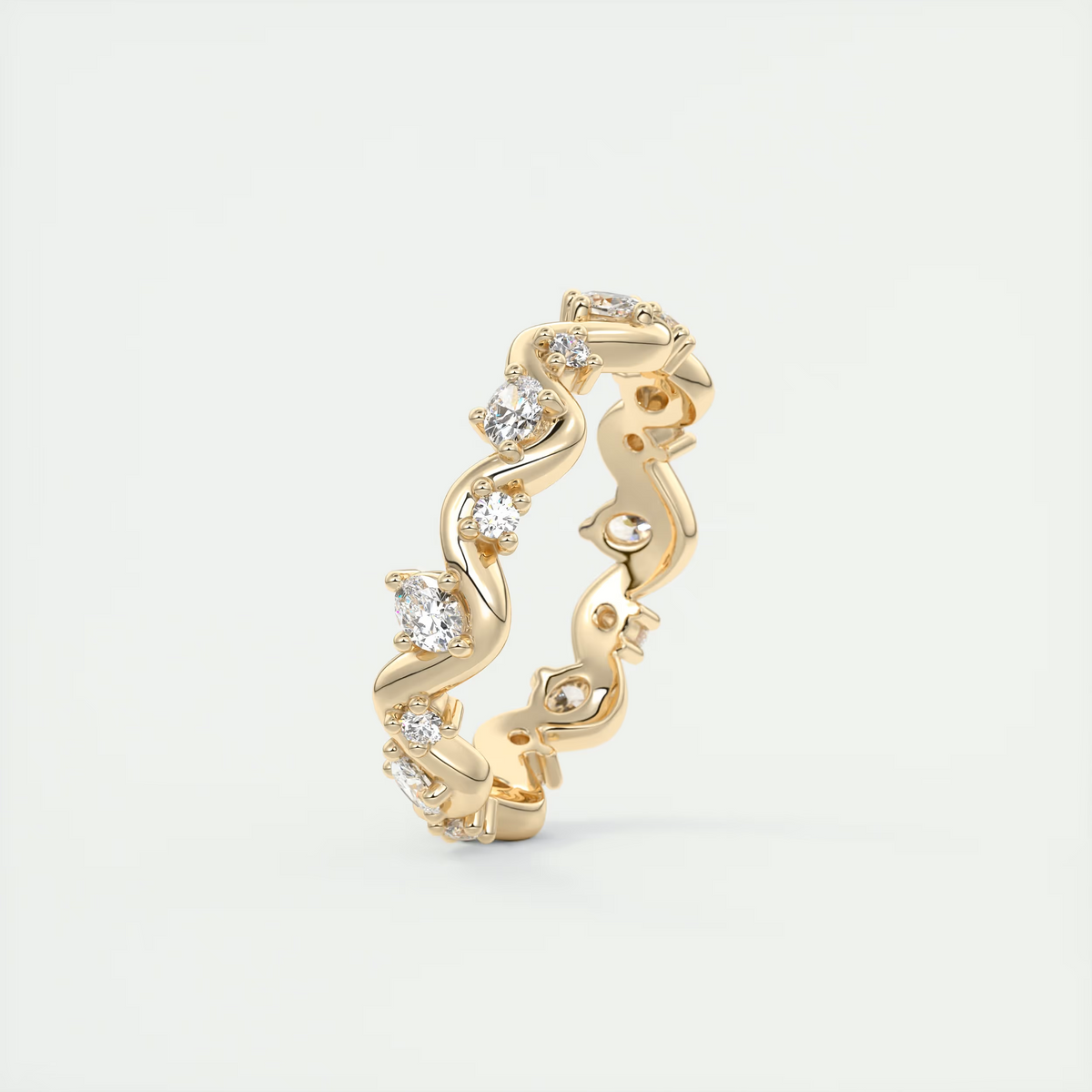 Oval Flutter Diamond Band (0.50 TCW)