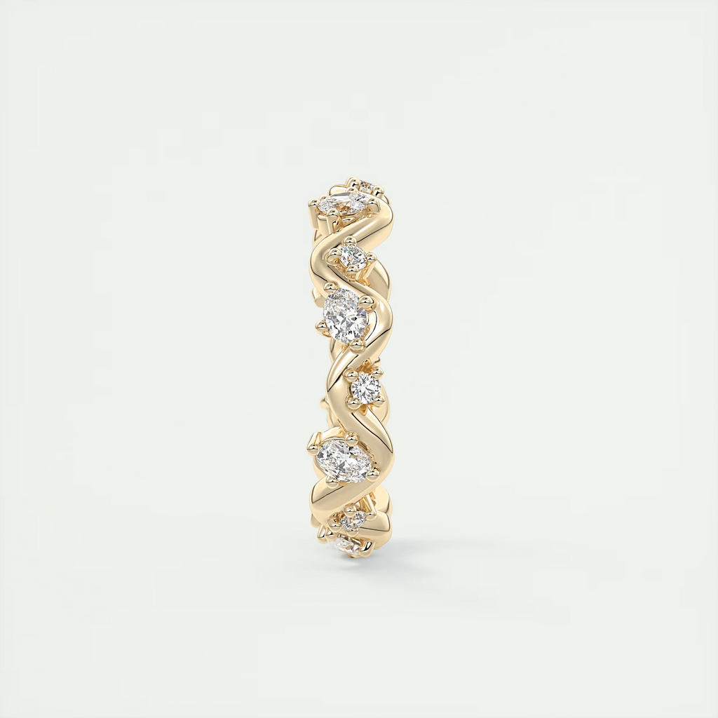 Oval Flutter Diamond Band (0.50 TCW)
