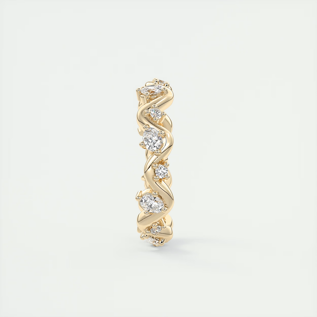 Oval Flutter Diamond Band (0.50 TCW)