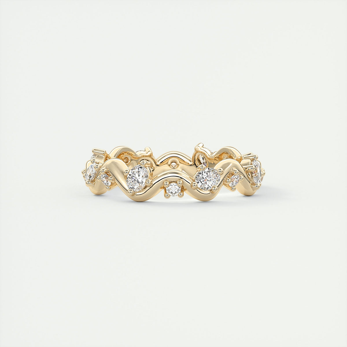 Oval Flutter Diamond Band (0.50 TCW)