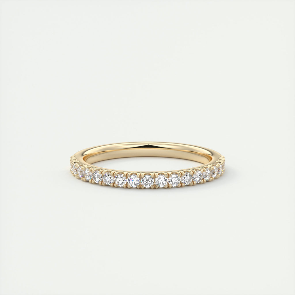 Classic French Half Eternity Band – 1.5mm Rounds (0.35 TCW)