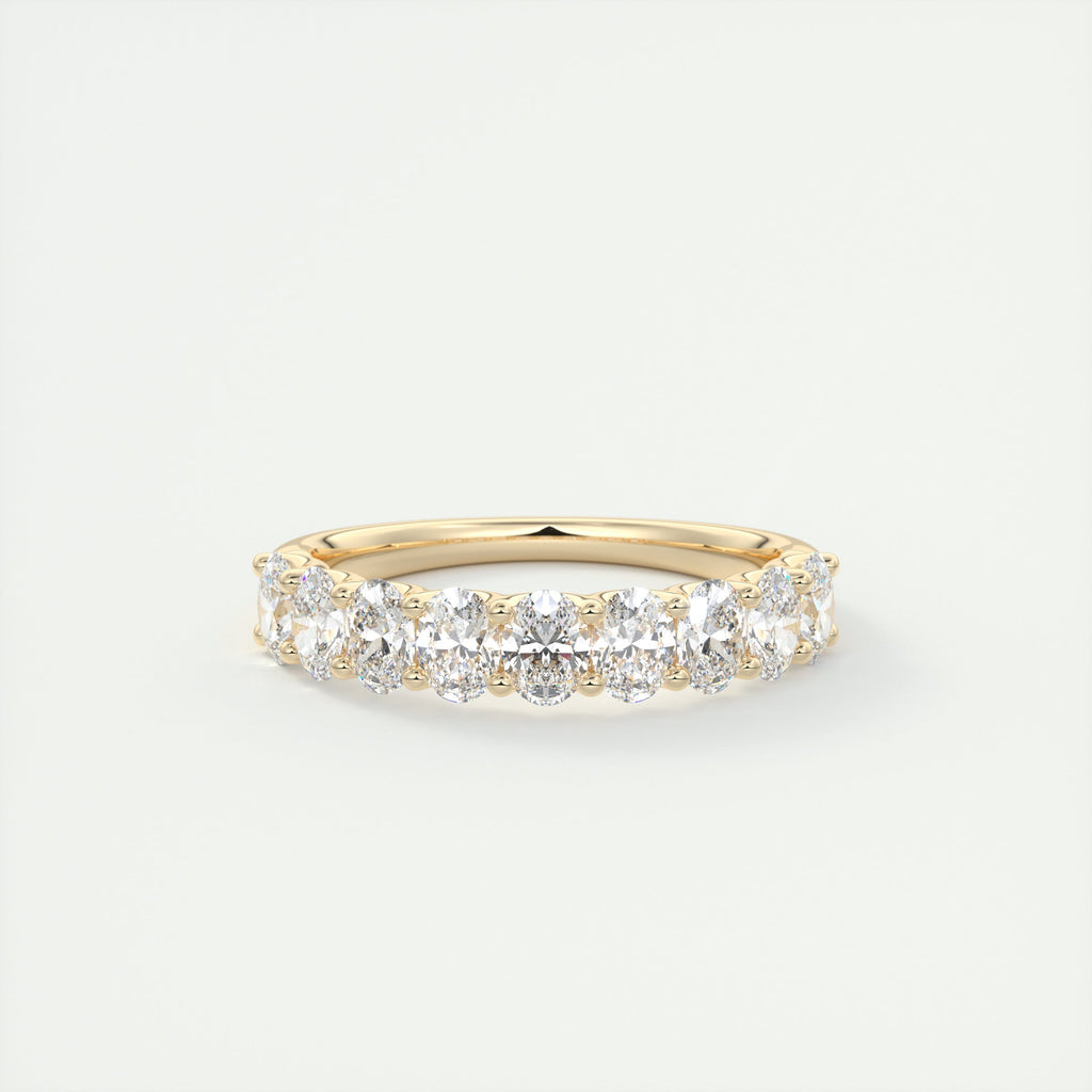 4.4mm Oval Half Eternity Band (1.35 TCW)