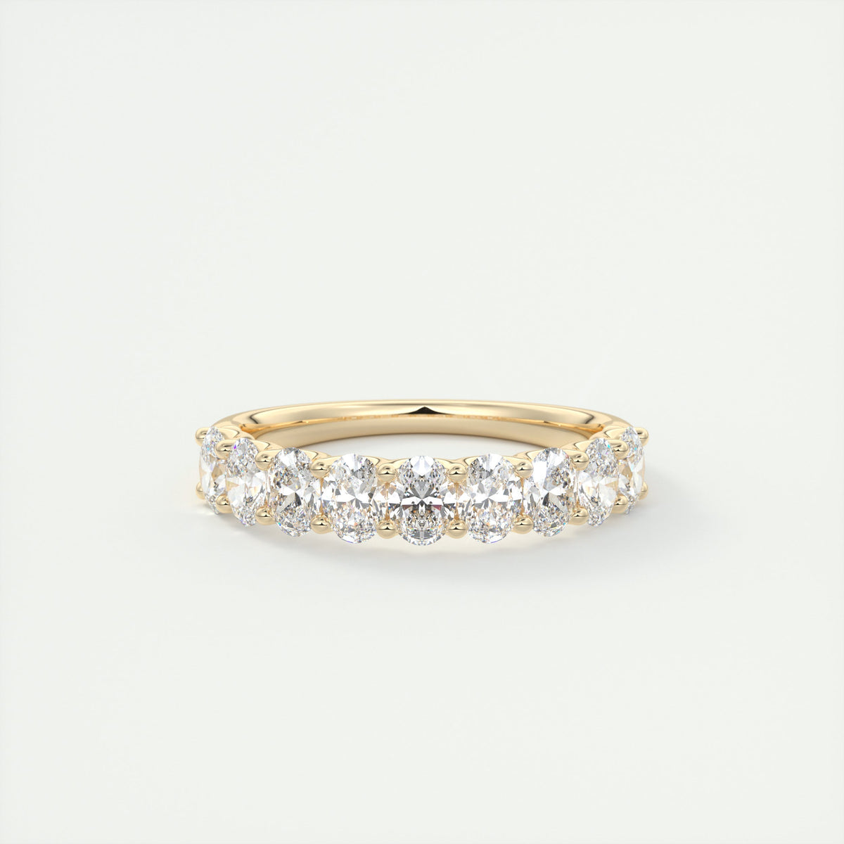 4.4mm Oval Half Eternity Band (1.35 TCW)
