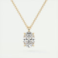 1.5 ct Oval Prong Set Pendant Necklace