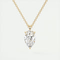 1.5 ct Pear Prong Set Pendant Necklace