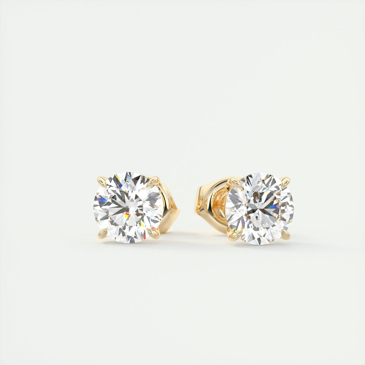 2 ct Round Diamond Studs