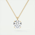 1.5 ct Round Prong Set Pendant Necklace