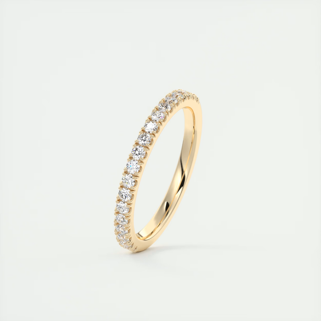 Classic French Half Eternity Band – 1.5mm Rounds (0.35 TCW)