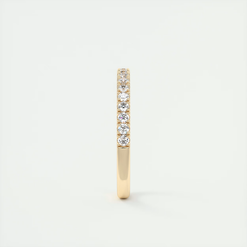 Classic French Half Eternity Band – 1.5mm Rounds (0.35 TCW)