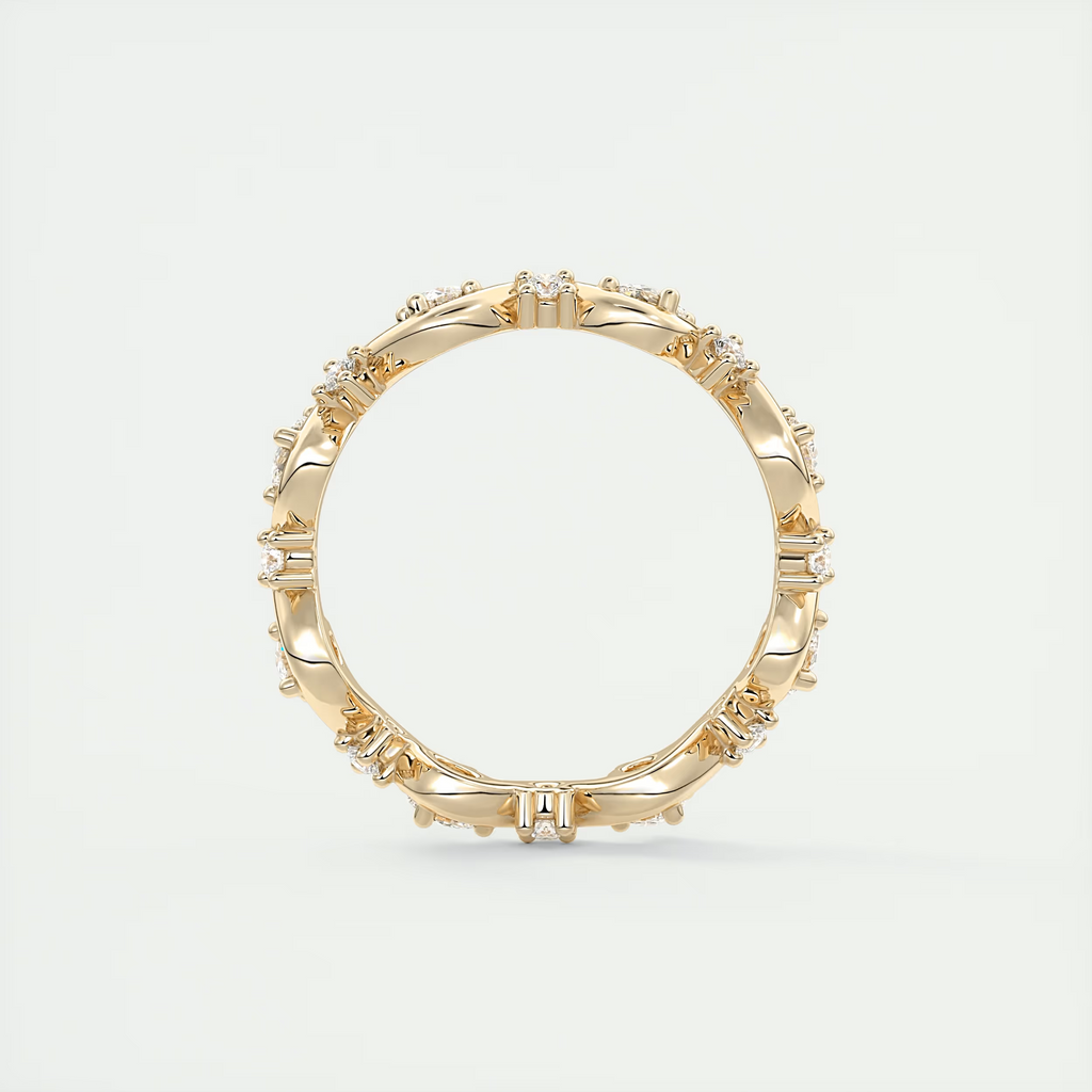 Oval Flutter Diamond Band (0.50 TCW)