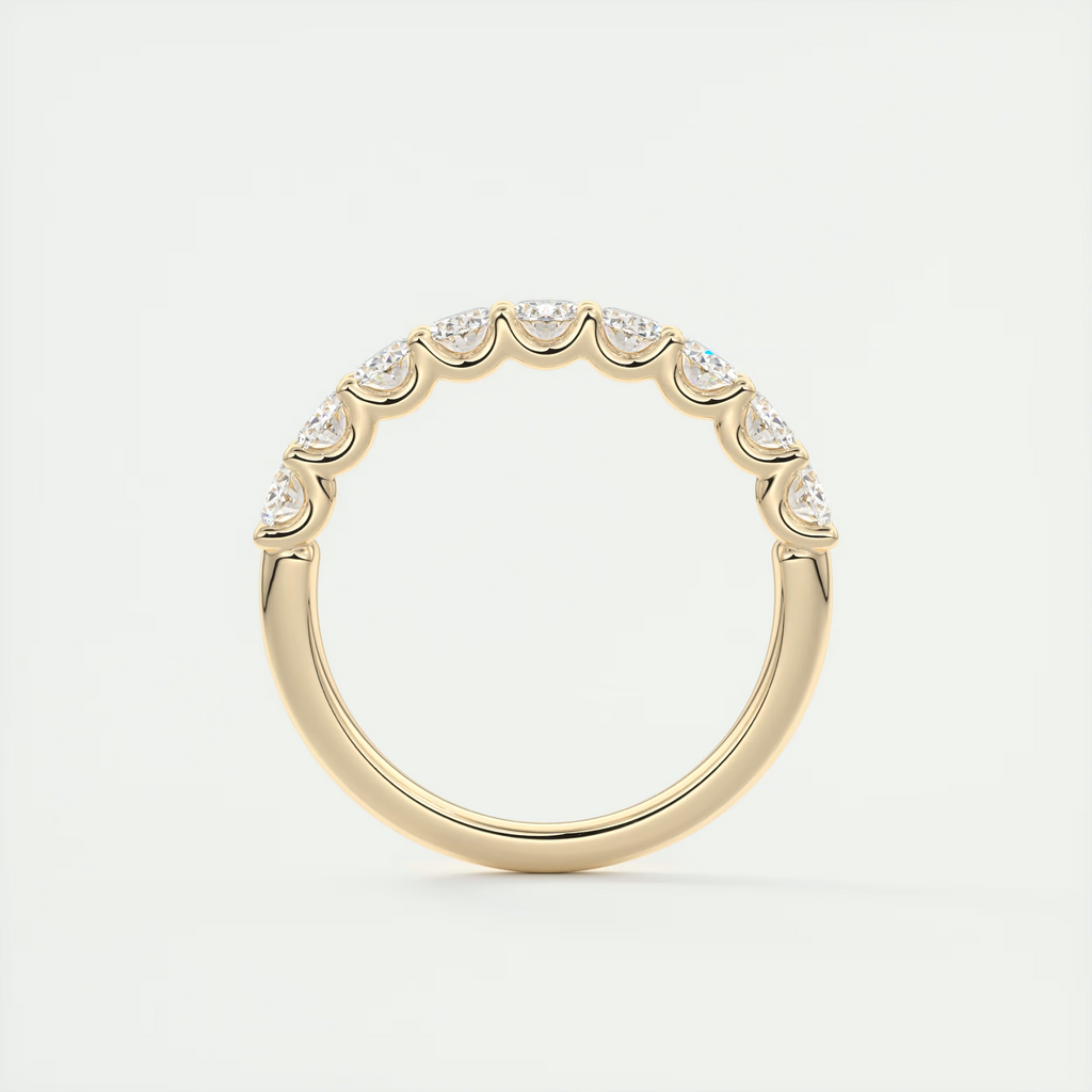 4.4mm Oval Half Eternity Band (1.35 TCW)