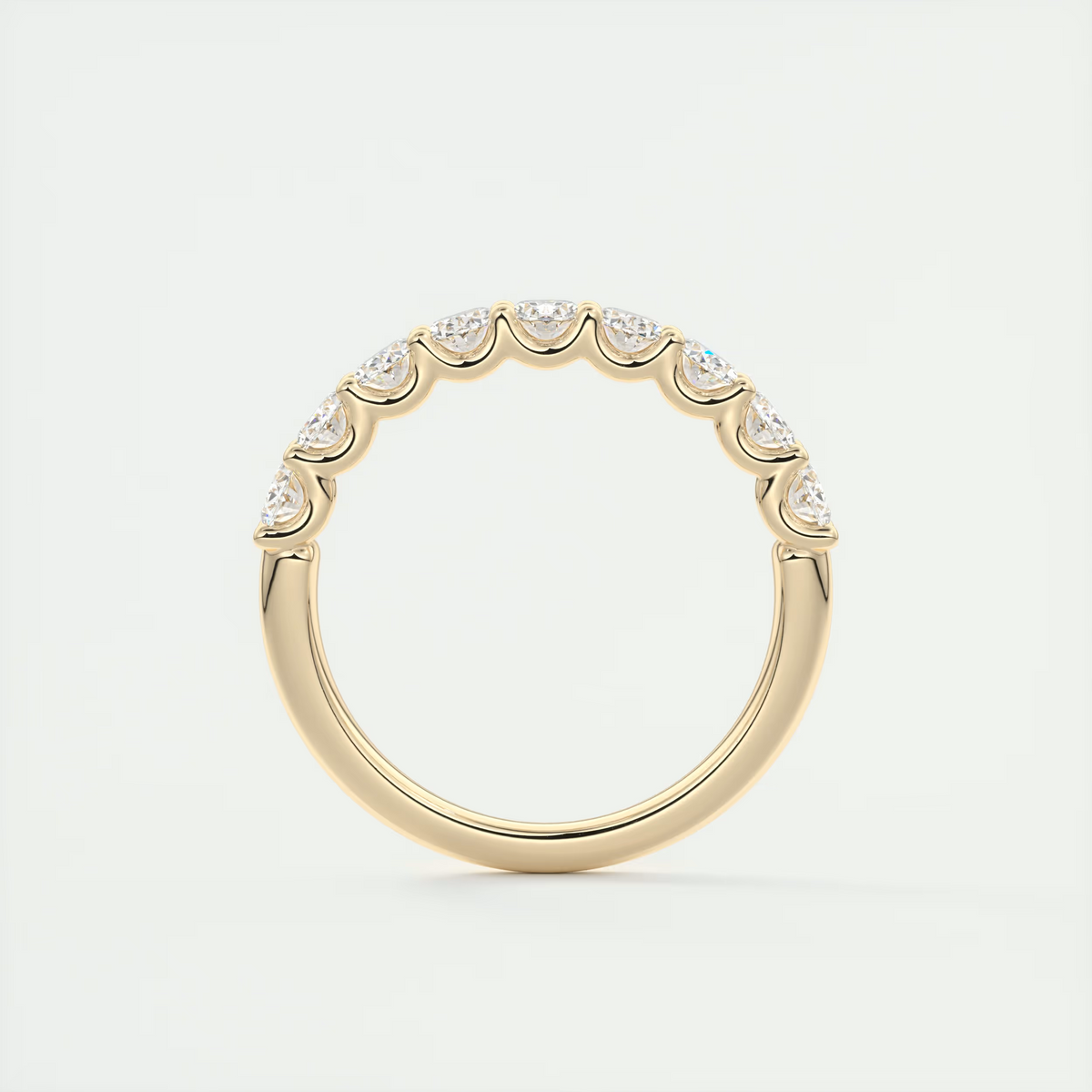 4.4mm Oval Half Eternity Band (1.35 TCW)