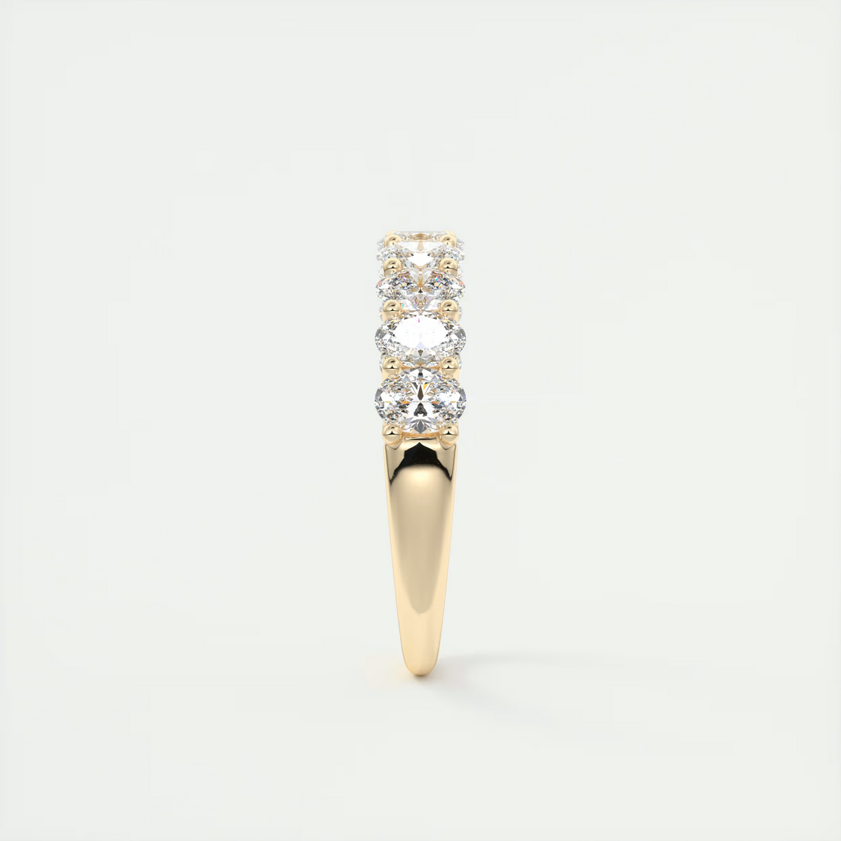 4.4mm Oval Half Eternity Band (1.35 TCW)