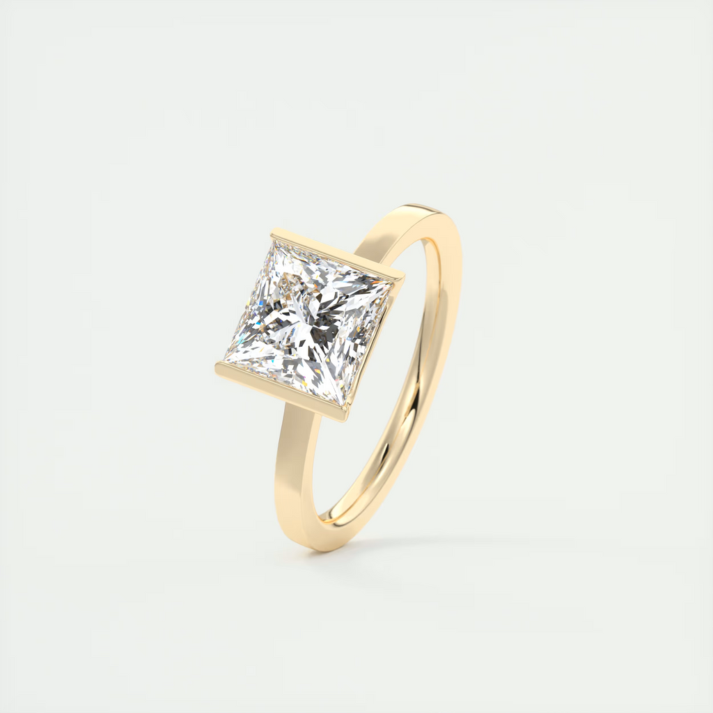 Geometry 2 Carat Princess Cut Diamond Ring