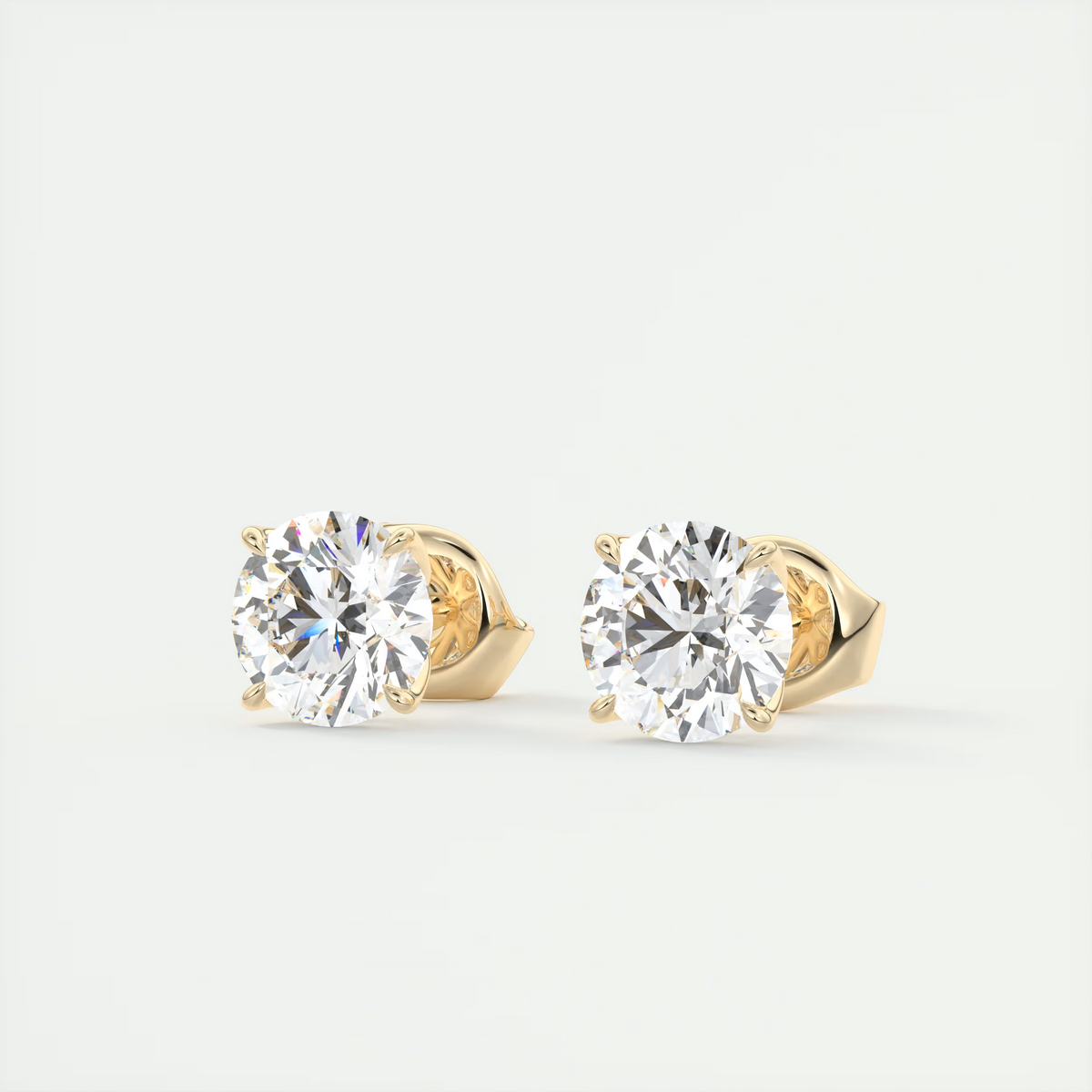 2 ct Round Diamond Studs