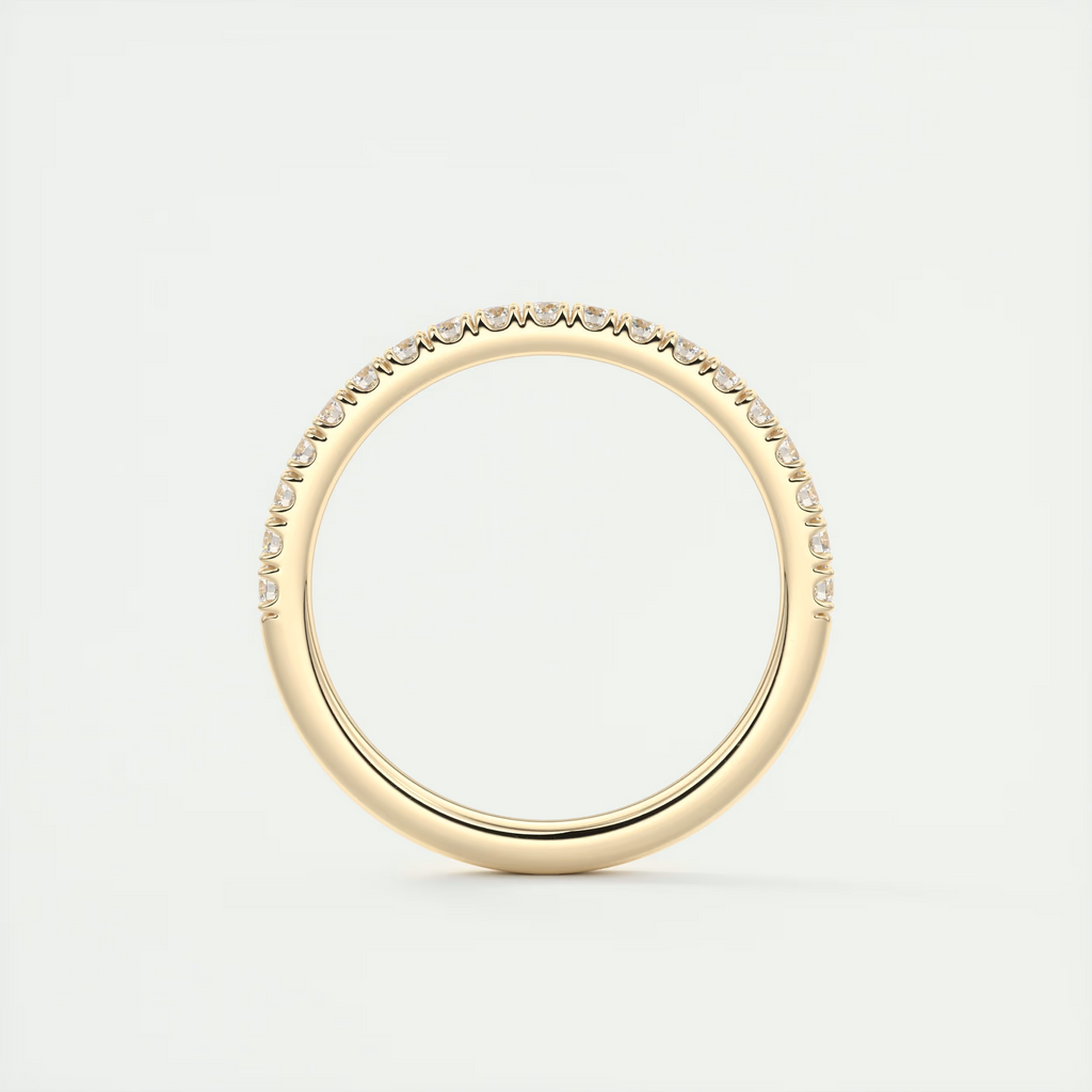 Classic French Half Eternity Band – 1.5mm Rounds (0.35 TCW)