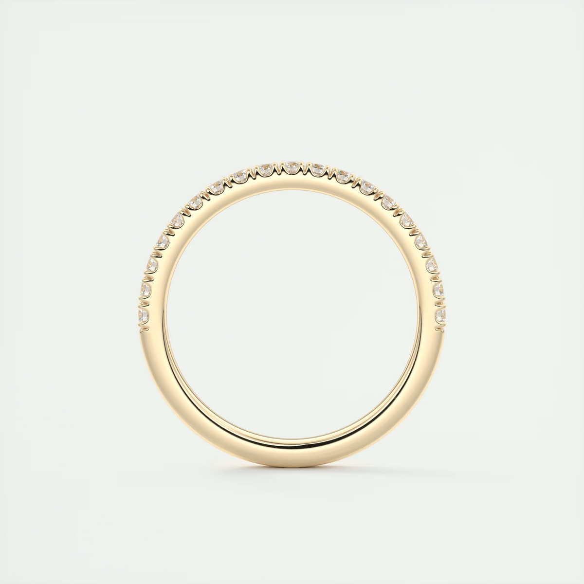 Classic French Half Eternity Band – 1.5mm Rounds (0.35 TCW)