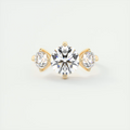 2 Carat Round Flush Stacking Three-Stone Engagement Ring