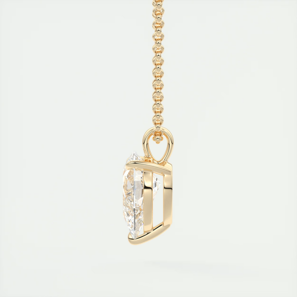 1.5 ct Pear Prong Set Pendant Necklace