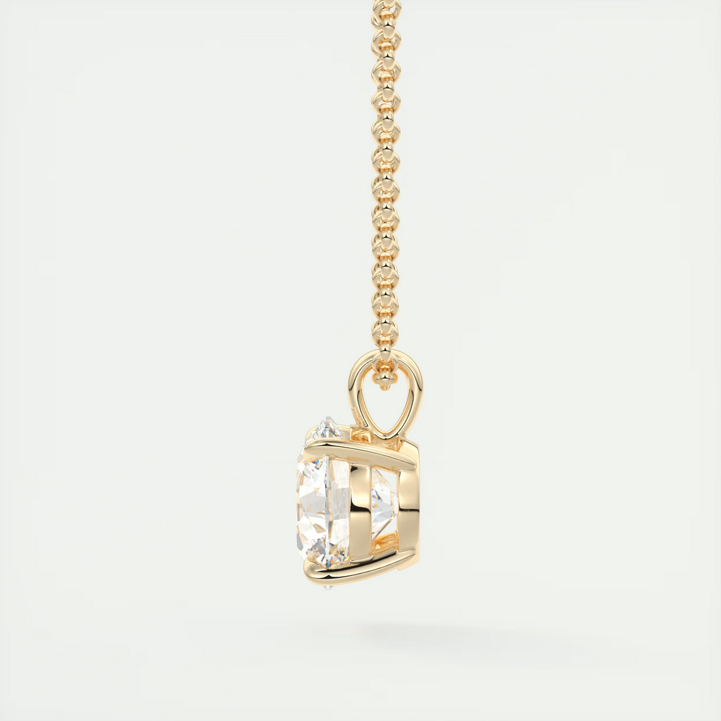 1.5 ct Round Prong Set Pendant Necklace