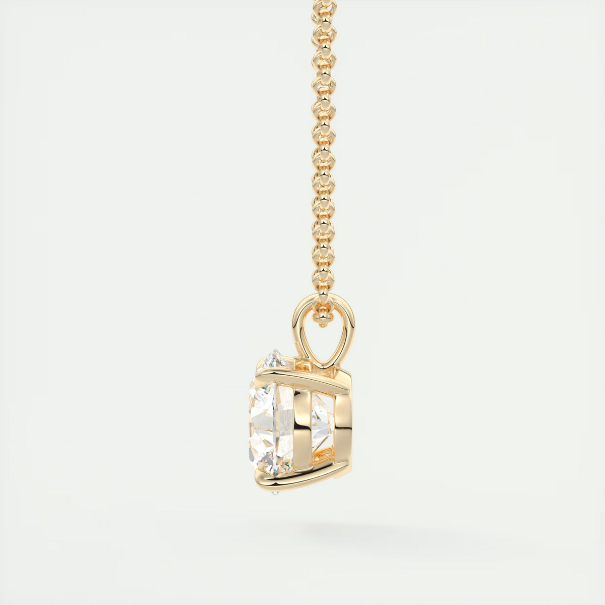 1.5 ct Round Prong Set Pendant Necklace