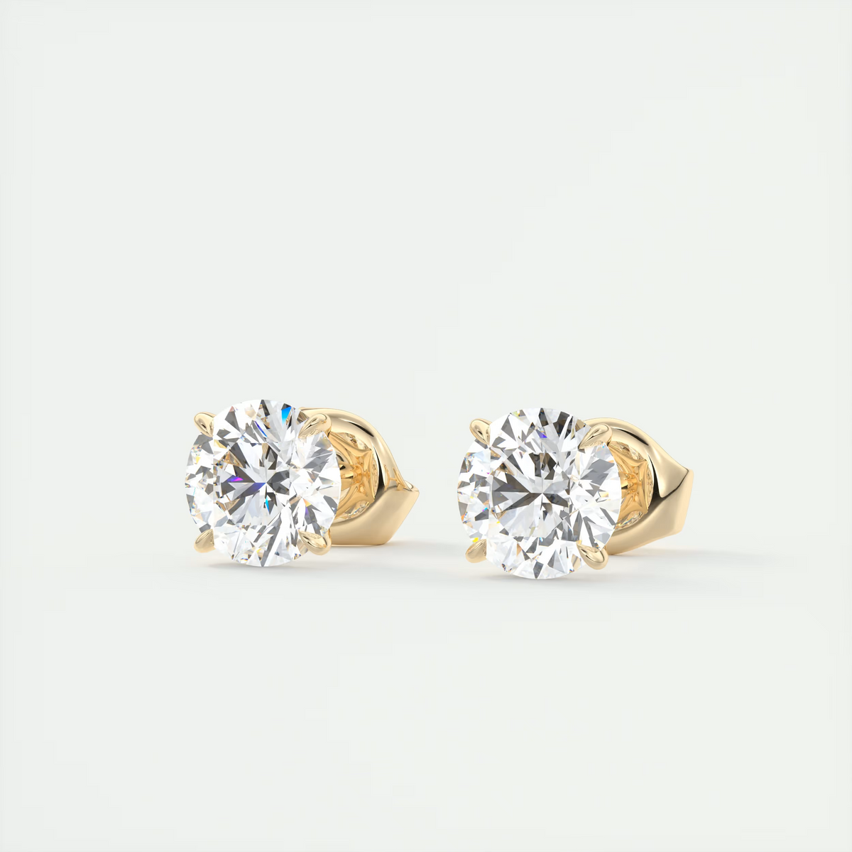2 ct Round Diamond Studs 2