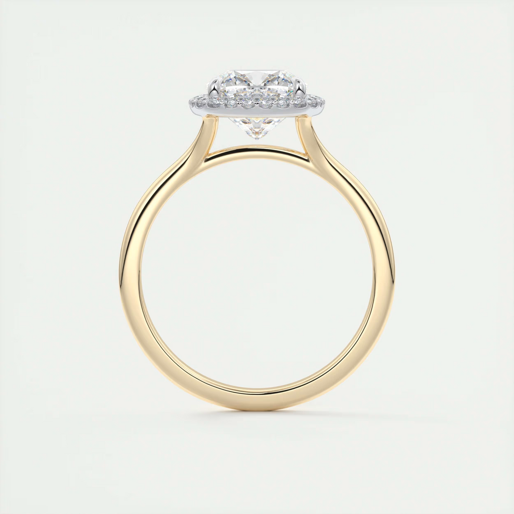 Clean Lines 2 Carat Cushion Center with French Set Halo
