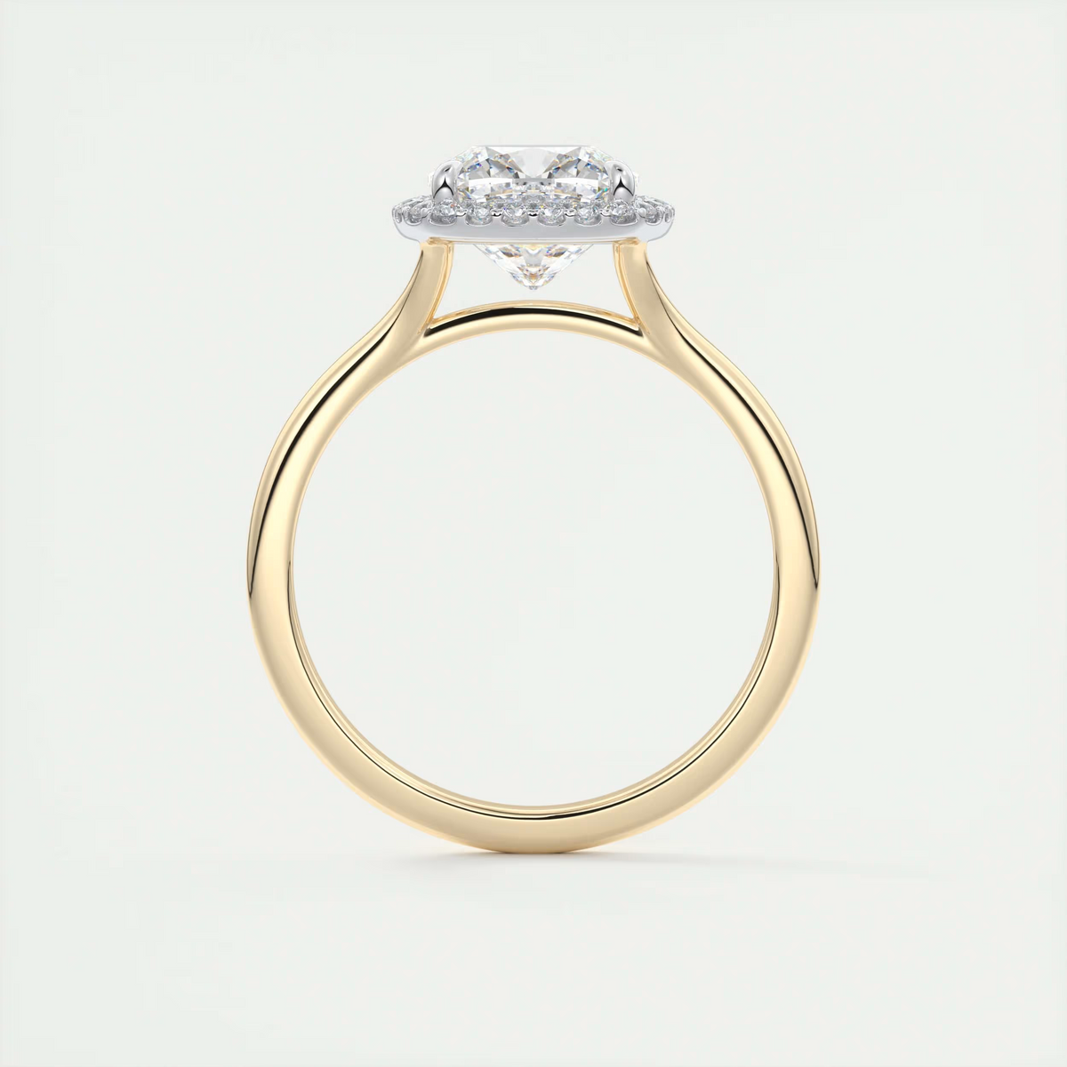 Clean Lines 2 Carat Cushion Center with French Set Halo