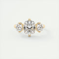 2 Carat Cushion Flush Stacking Three-Stone Engagement Ring